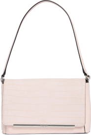 Calvin Klein Alia Croc Embossed Shoulder Bag