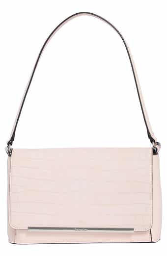 Calvin Klein Alia Croc Embossed Shoulder Bag