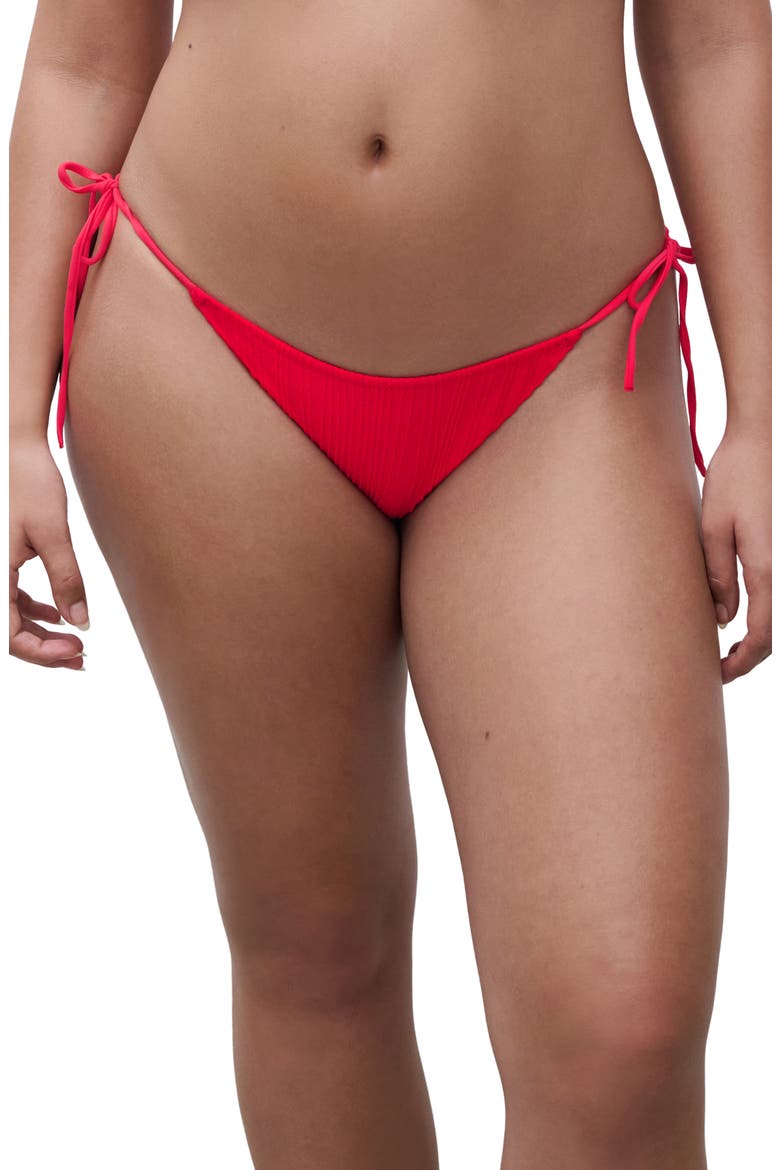 Jacquard Bikini Bottoms, Main, color, CHERRY RED