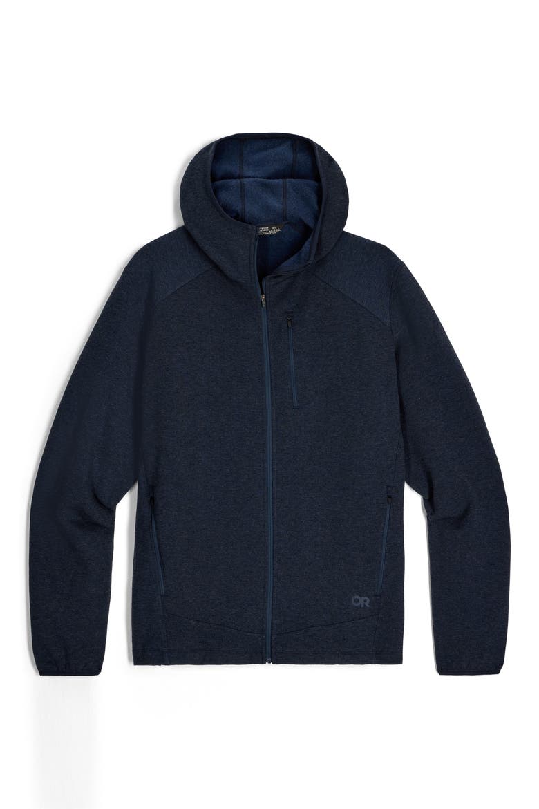 Crescent Fleece Hooded Jacket, Alternate, color, DARK NAVY