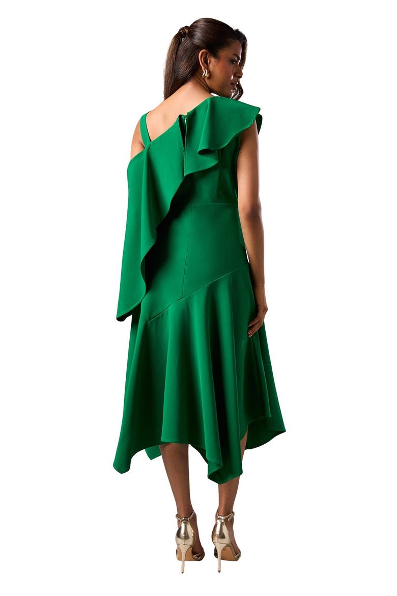Petite Midi Wedding Guest Dress, Alternate, color, Emerald