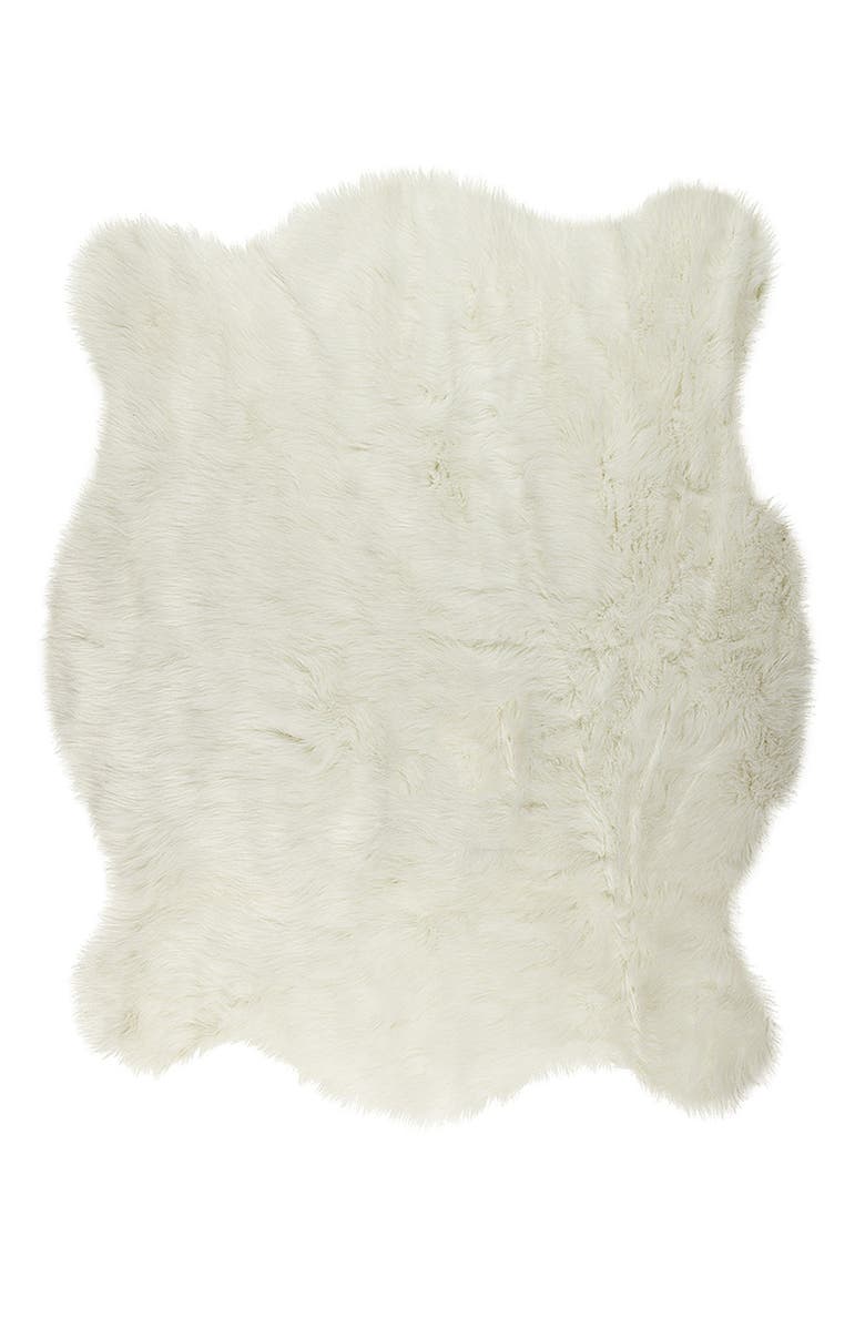 LUXE Faux Hide Rug - Polar Bear, Alternate, color,