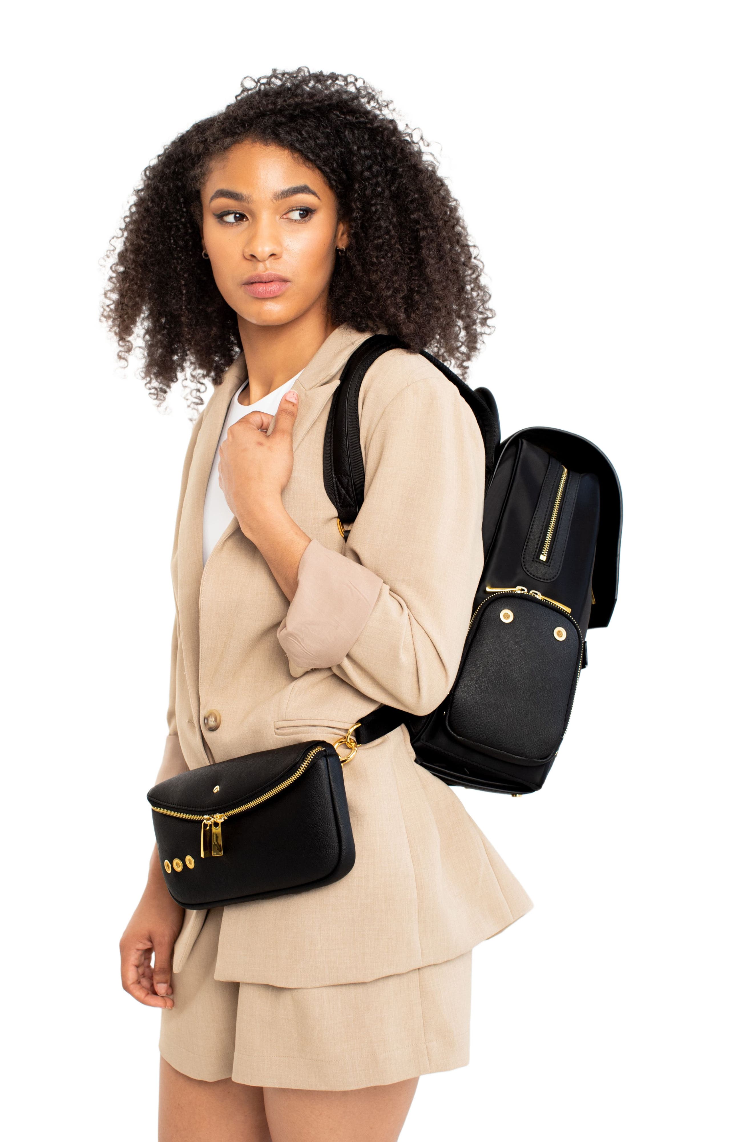 Lux and Nyx Zoe 13-inch Laptop Backpack For Women, Alternate, color, Black