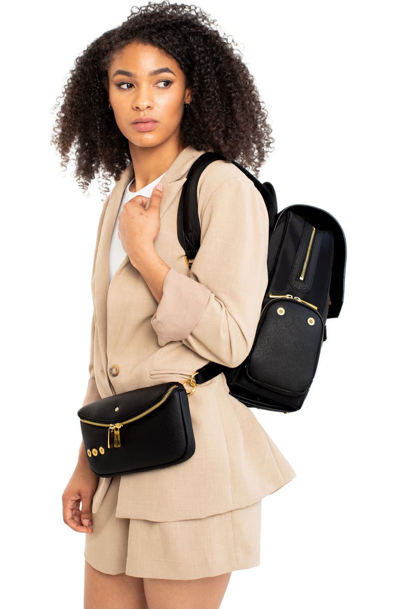 Lux and Nyx Zoe 13-inch Laptop Backpack For Women, Alternate, color, Black