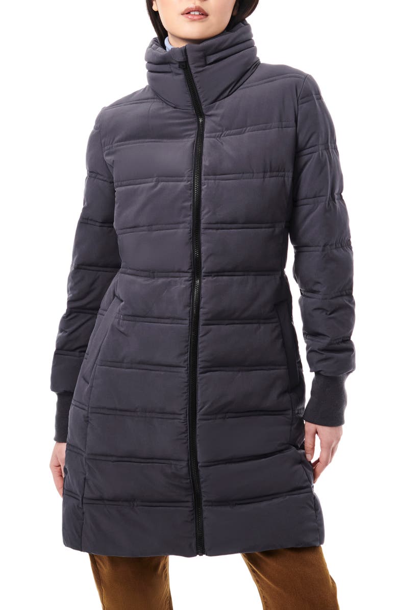 Bernardo Stand Collar Puffer Jacket, Main, color, Grey