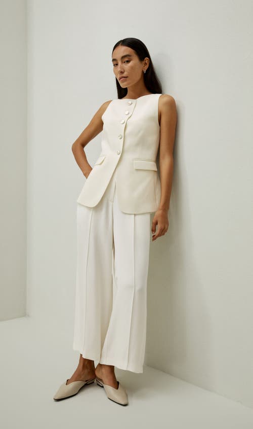 Lilysilk Sleeveless Button Up Silk Vest In White