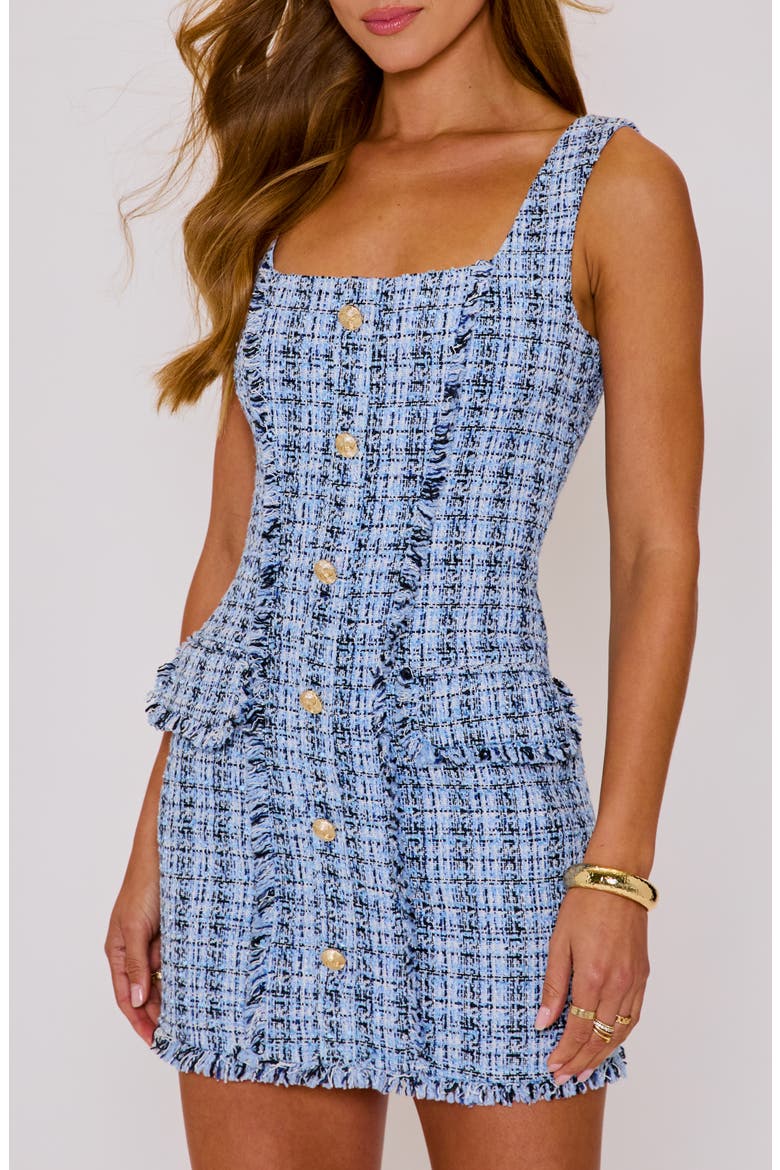 Rachel Tweed Minidress, Alternate, color, BLUE