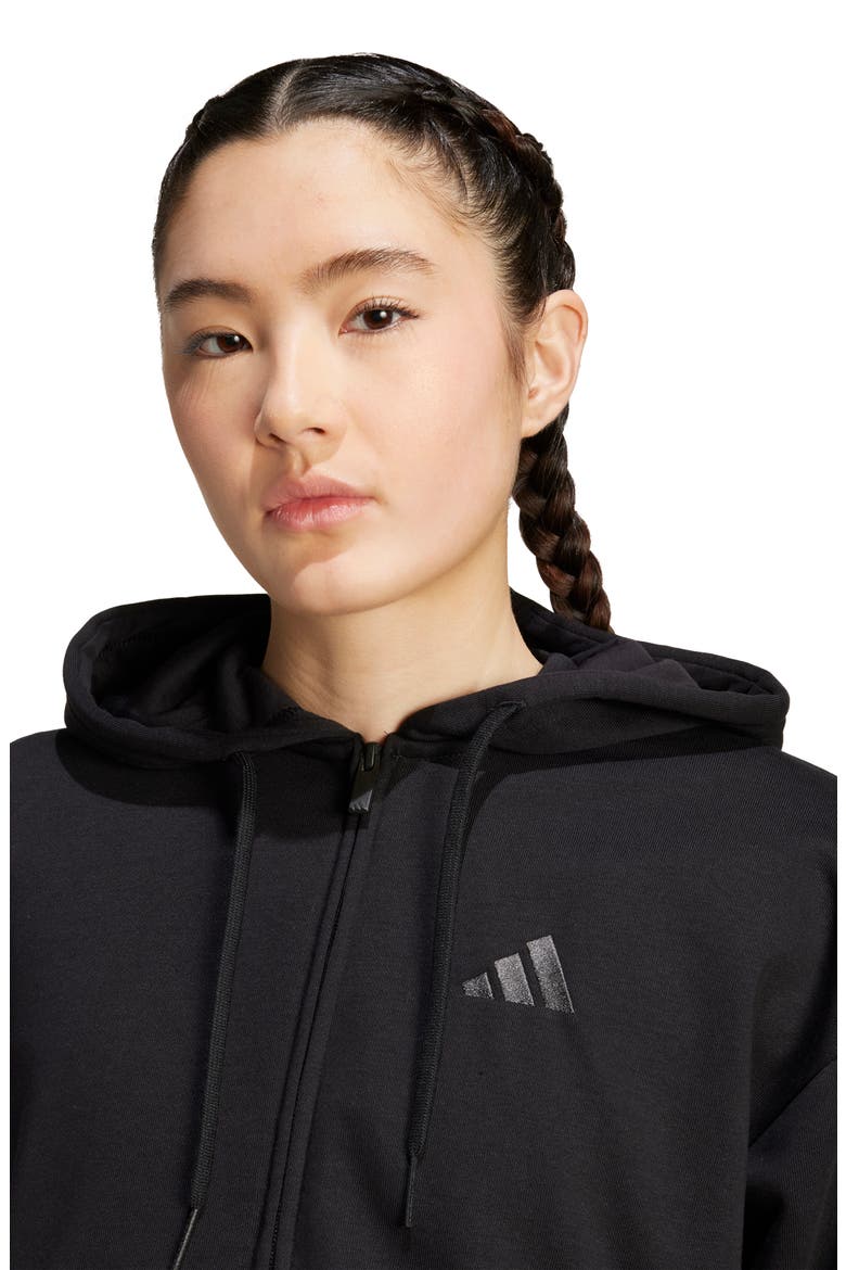3-Stripes Full Zip Hoodie, Alternate, color, BLACK/ MULTICOLOR