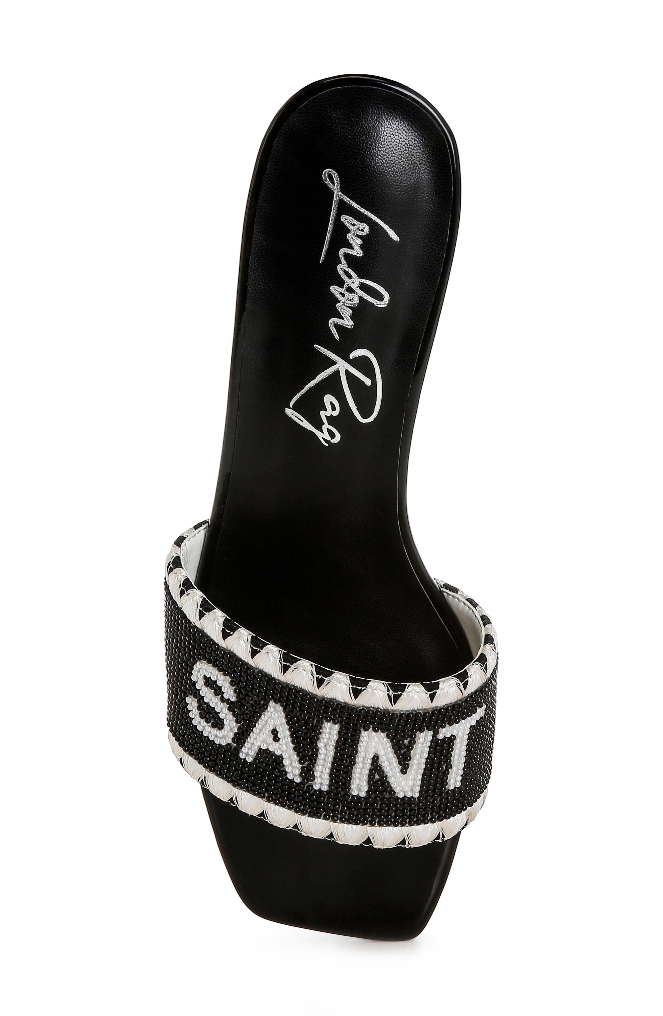 LONDON RAG Lumina Beaded Sandal, Alternate, color, Black