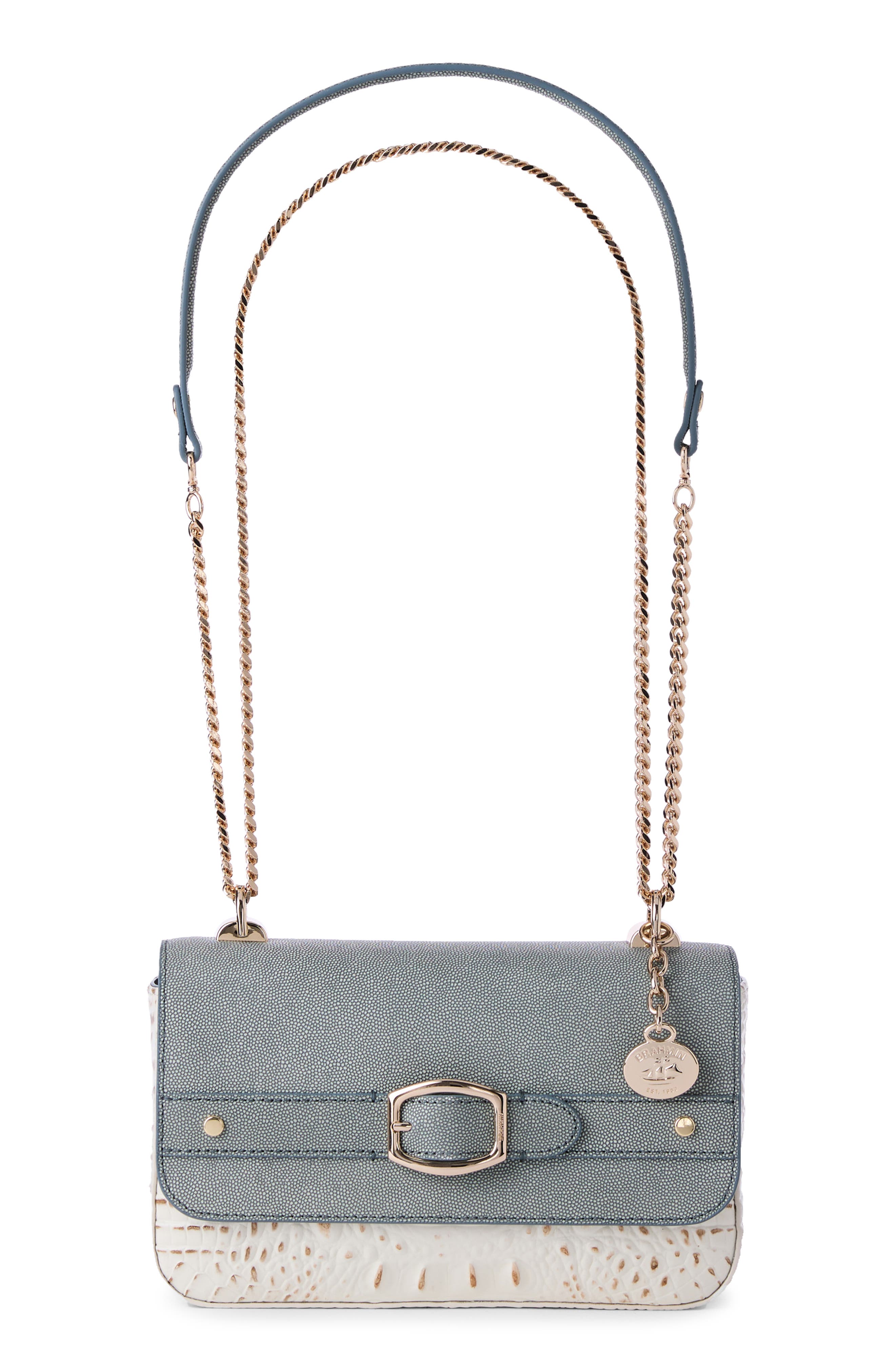 Brahmin Rosa Embossed Leather Crossbody Bag, Alternate, color, 