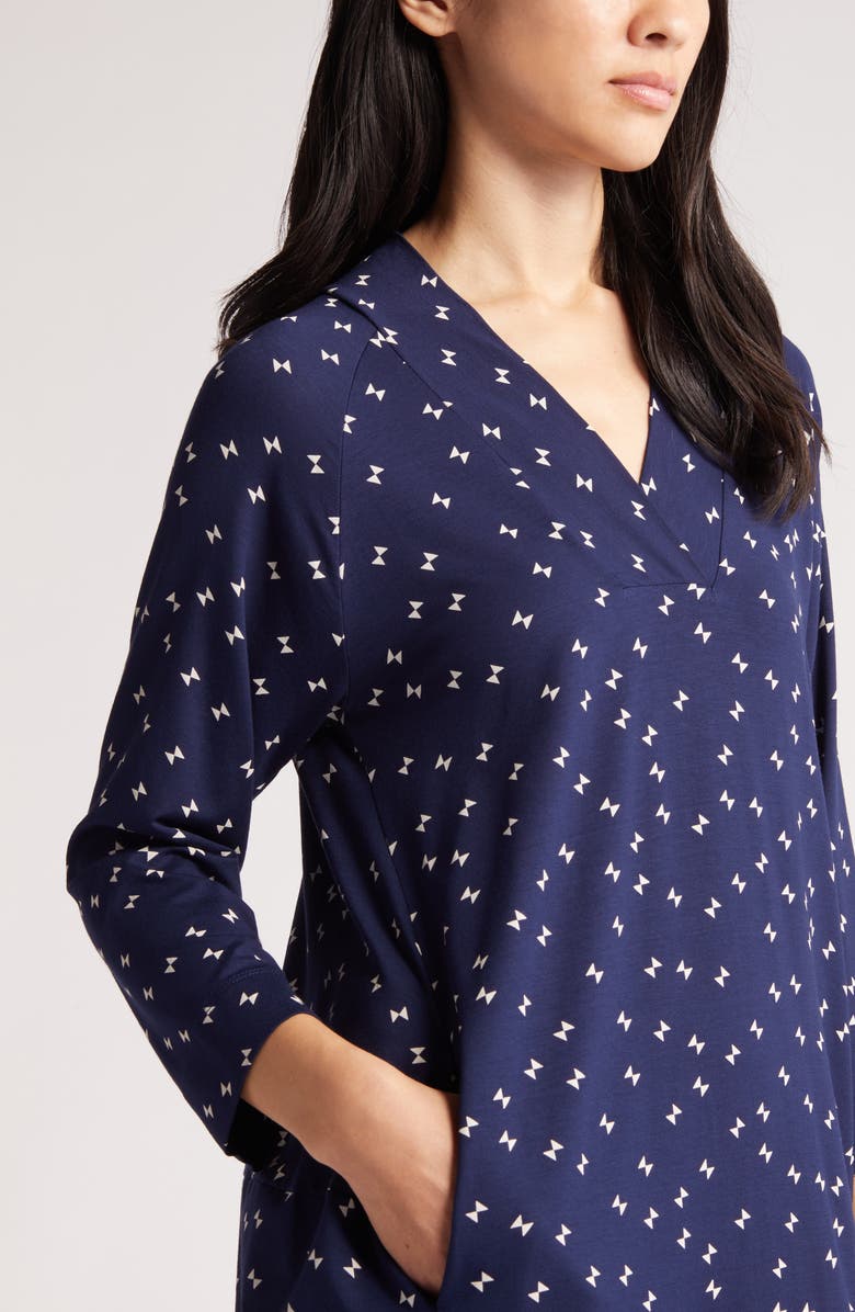 Masai Copenhagen Gritta Geo Print Long Sleeve Dress, Alternate, color, 