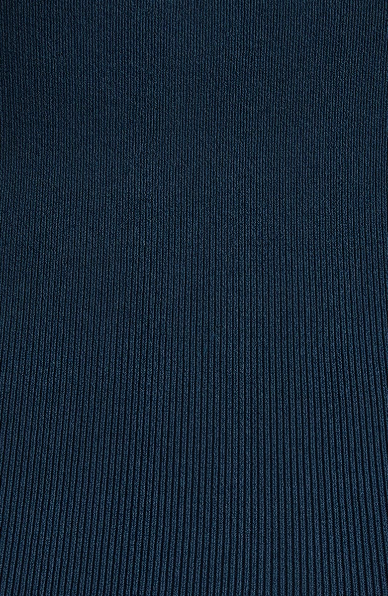 Alaïa Long Sleeve Peplum Midi Dress, Alternate, color, Marine