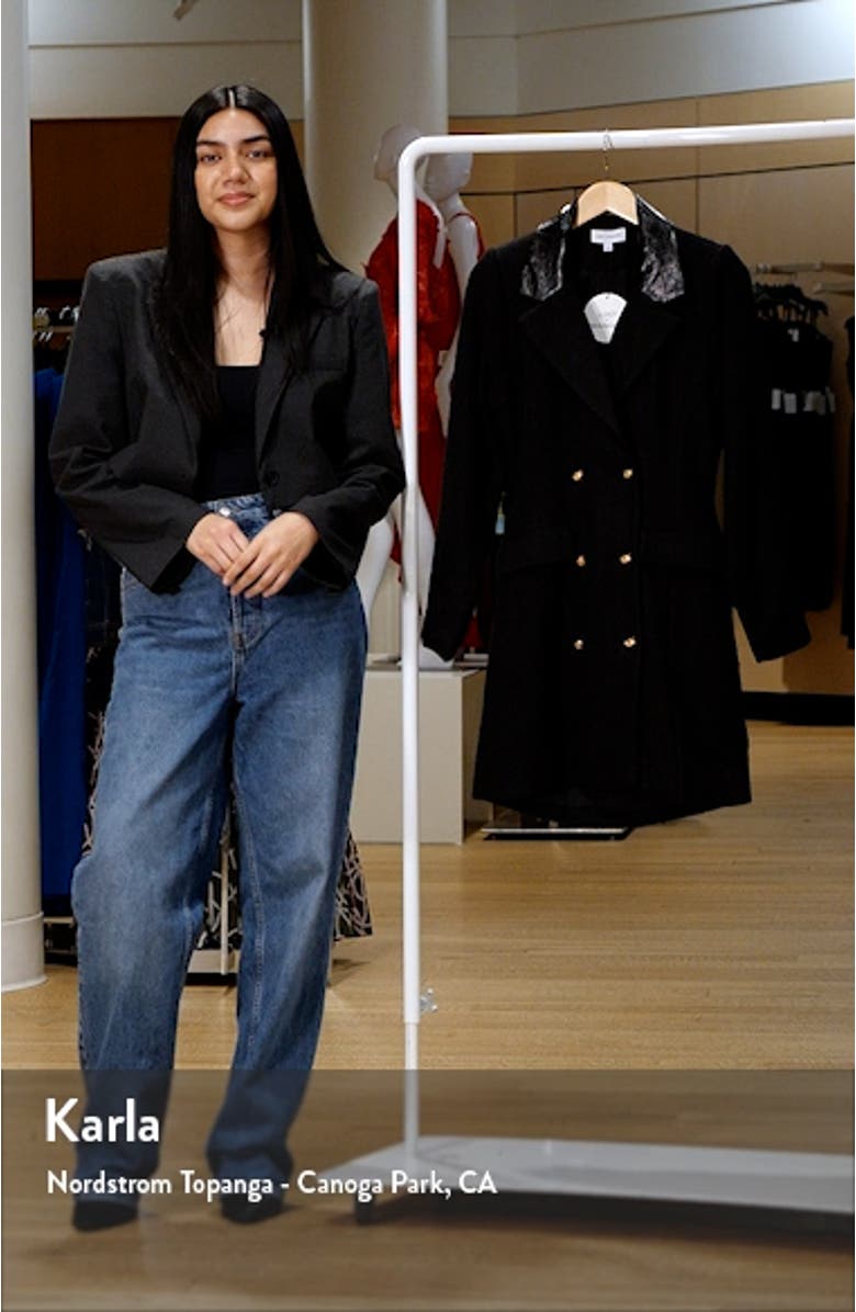 Alessia Double Breasted Long Sleeve Blazer Minidress, sales video thumbnail