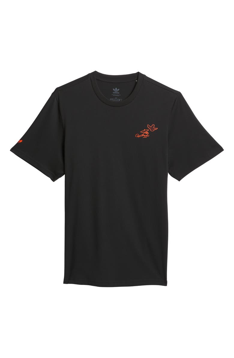 adidas Shmoo Graphic T-Shirt, Alternate, color, Black