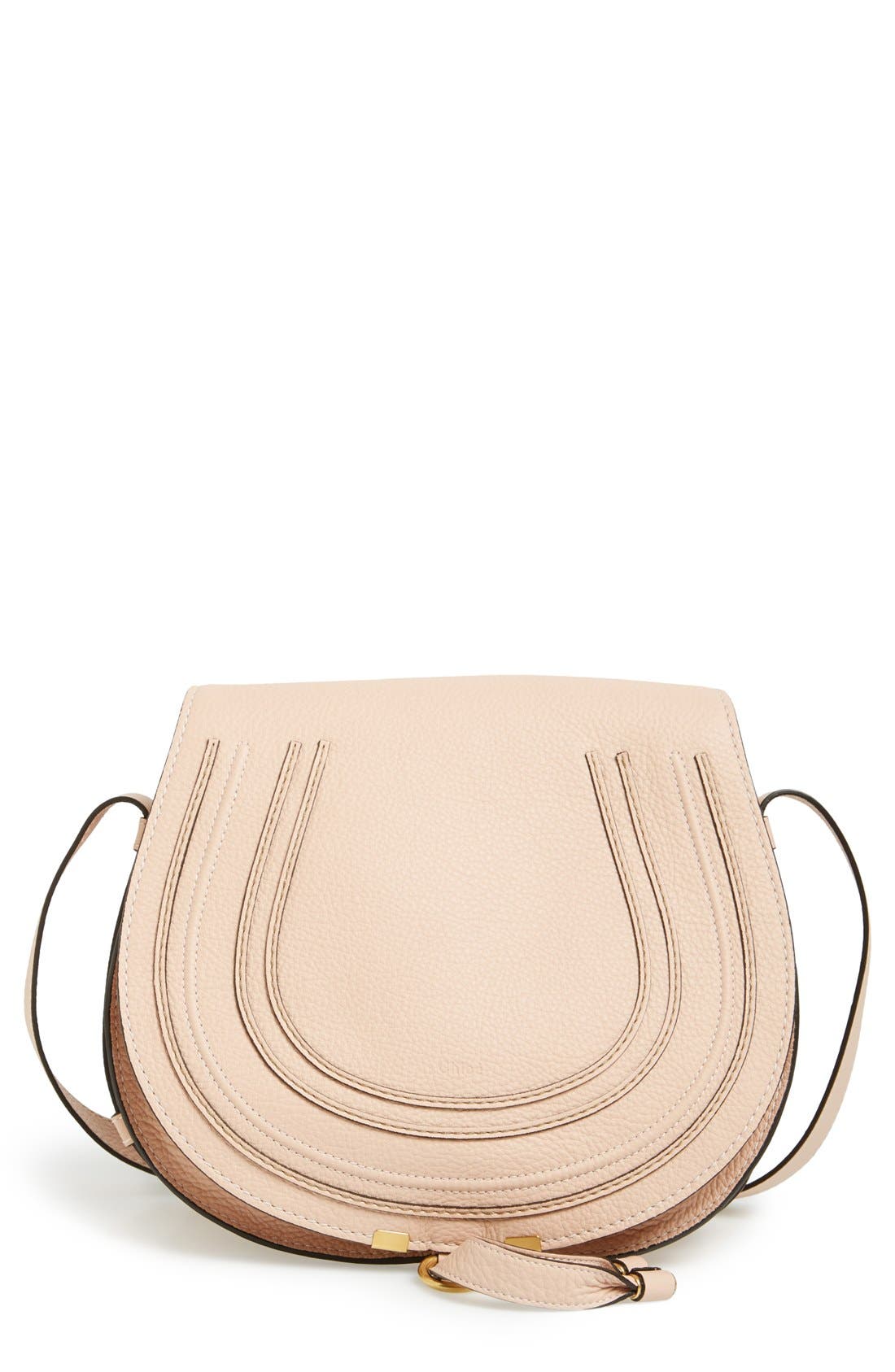 Medium Marcie Leather Crossbody Bag, Main, color, BLUSH NUDE