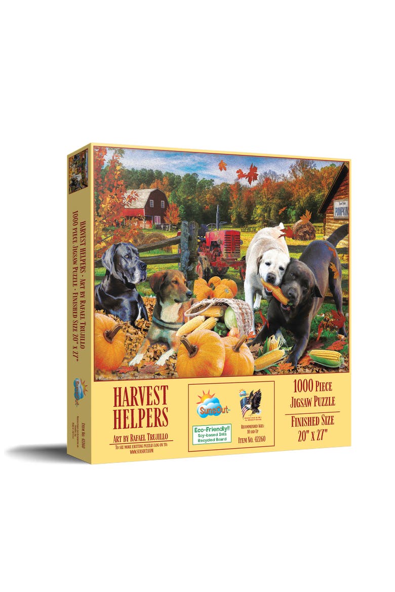 Harvest Helpers 1000 piece Jigsaw Puzzle for Adults, Main, color, Multicolor