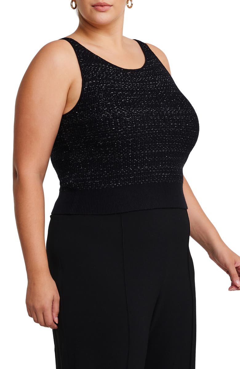 Estelle Abbey Metallic Tweed Sleeveless Top, Alternate, color, 