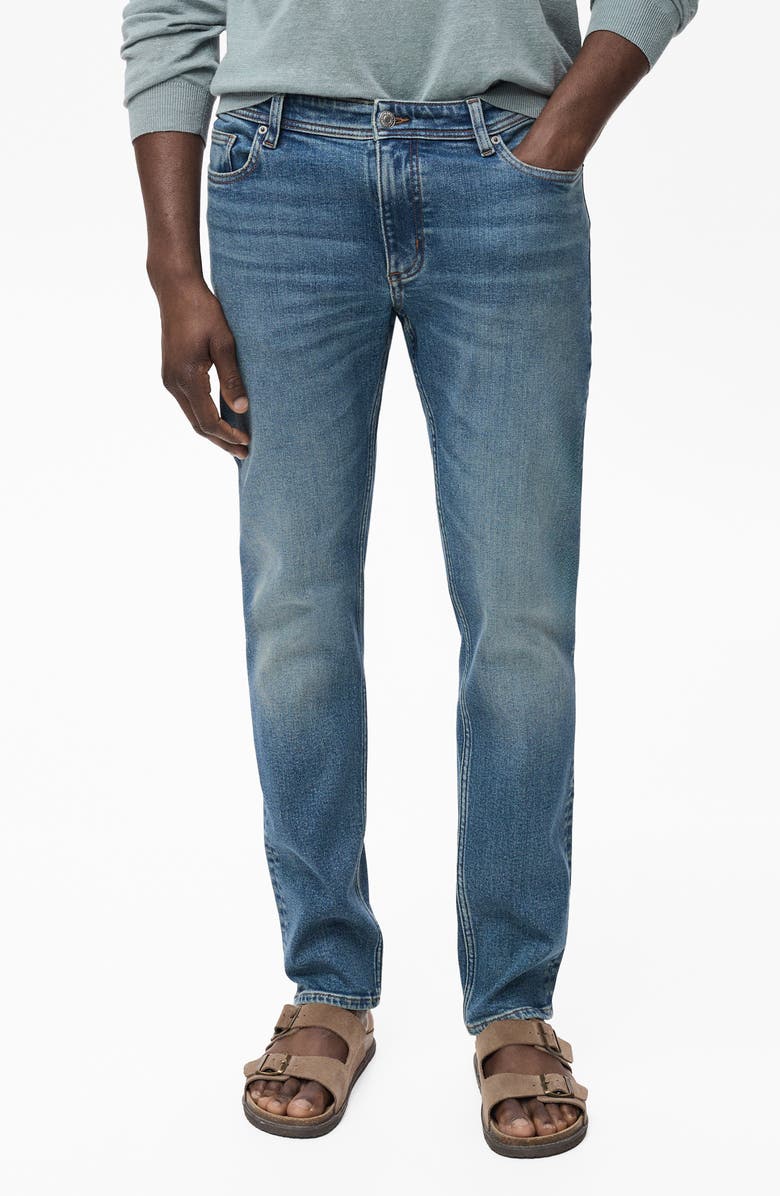 MANGO Jan Slim Fit Jeans, Main, color, Medium Blue
