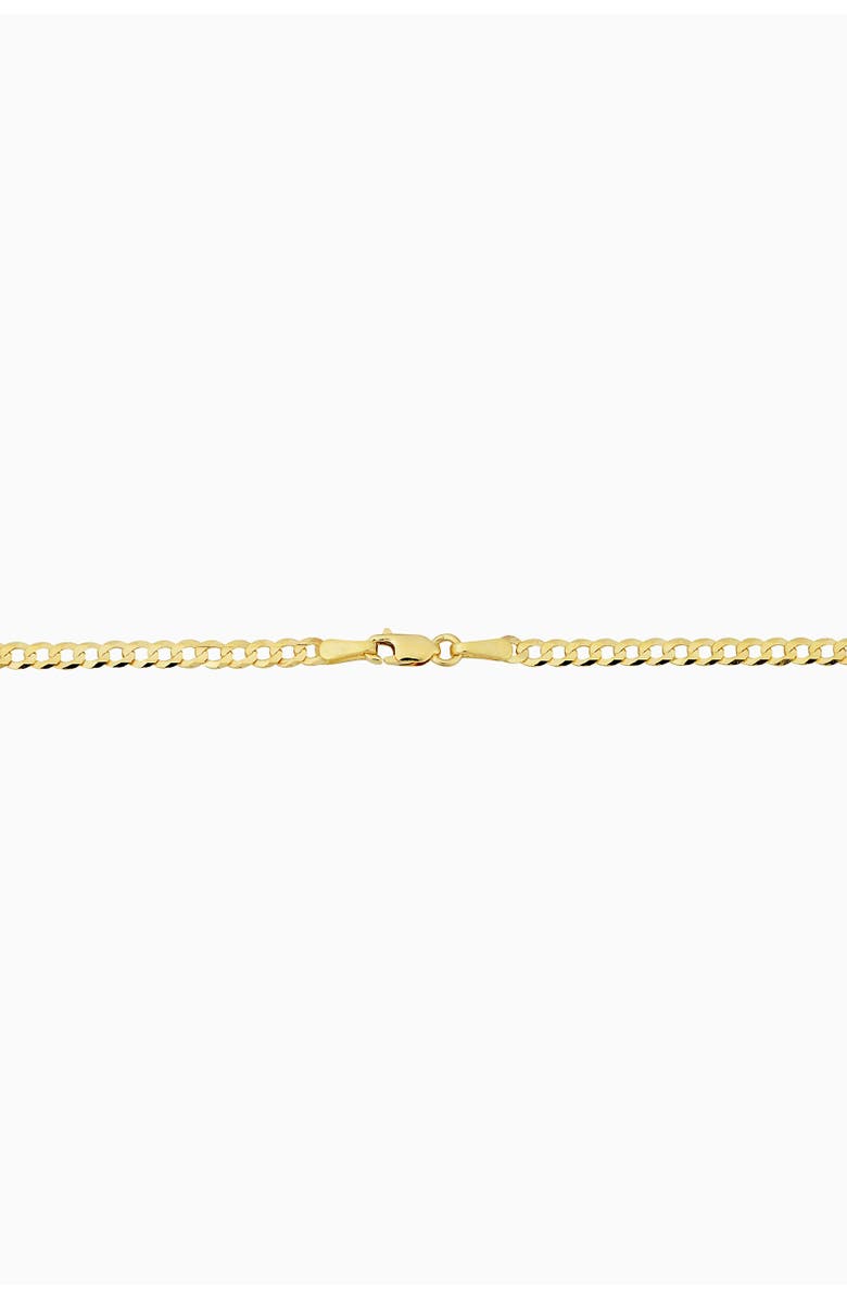 Oradina 10K Gold Carmine Curb Petite Chain Necklace, Alternate, color, Yellow Gold