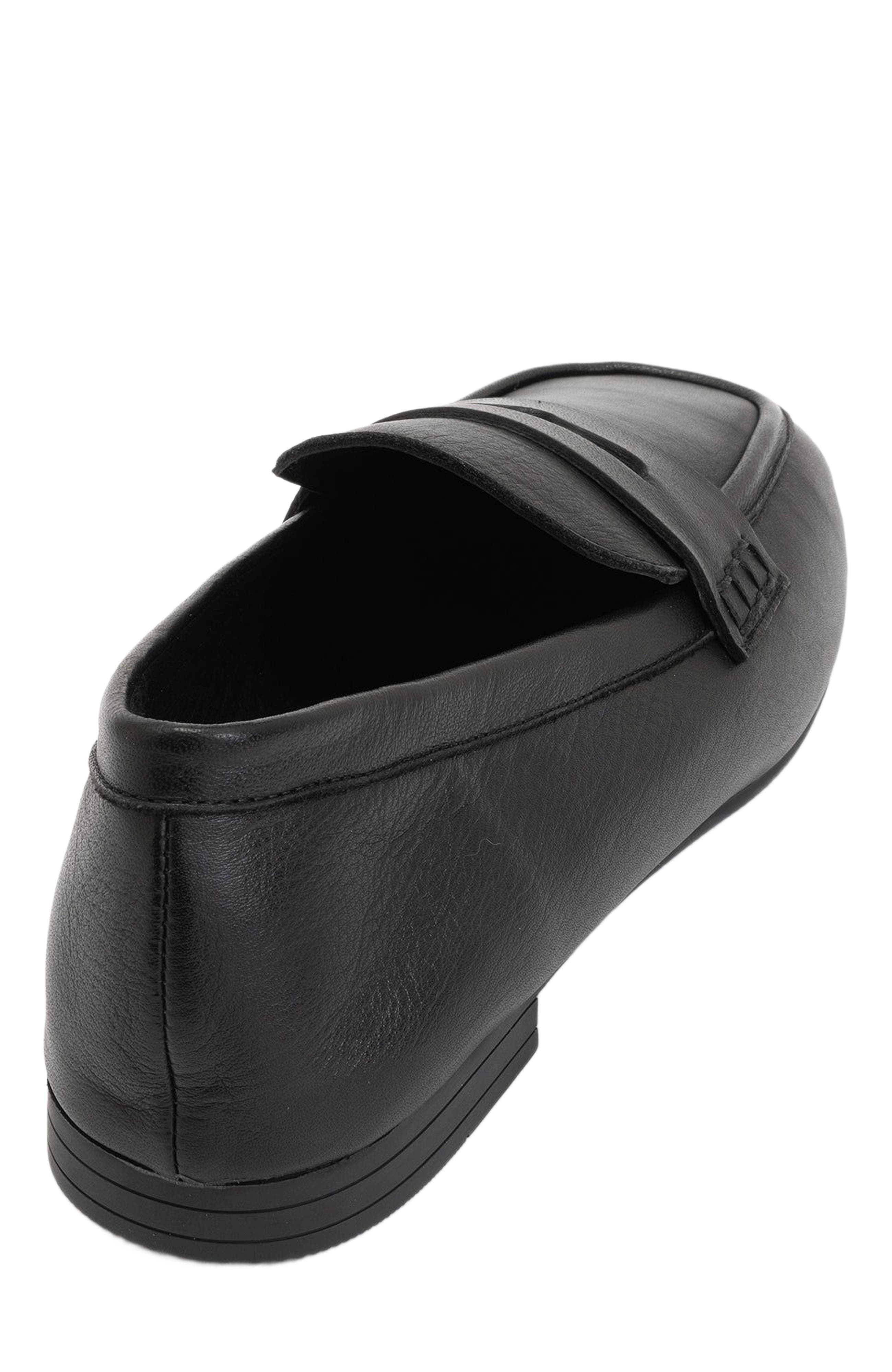 Forever & Always Shoes Skye Leather Loafers, Alternate, color, Black Leather