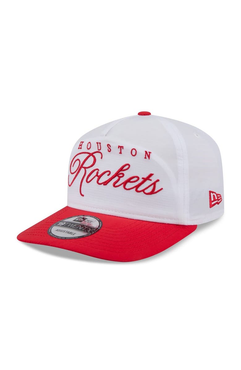 New Era Men's New Era White/Red Houston Rockets 2025 NBA Draft On-Stage Nylon 19TWENTY Adjustable Hat, Alternate, color, White