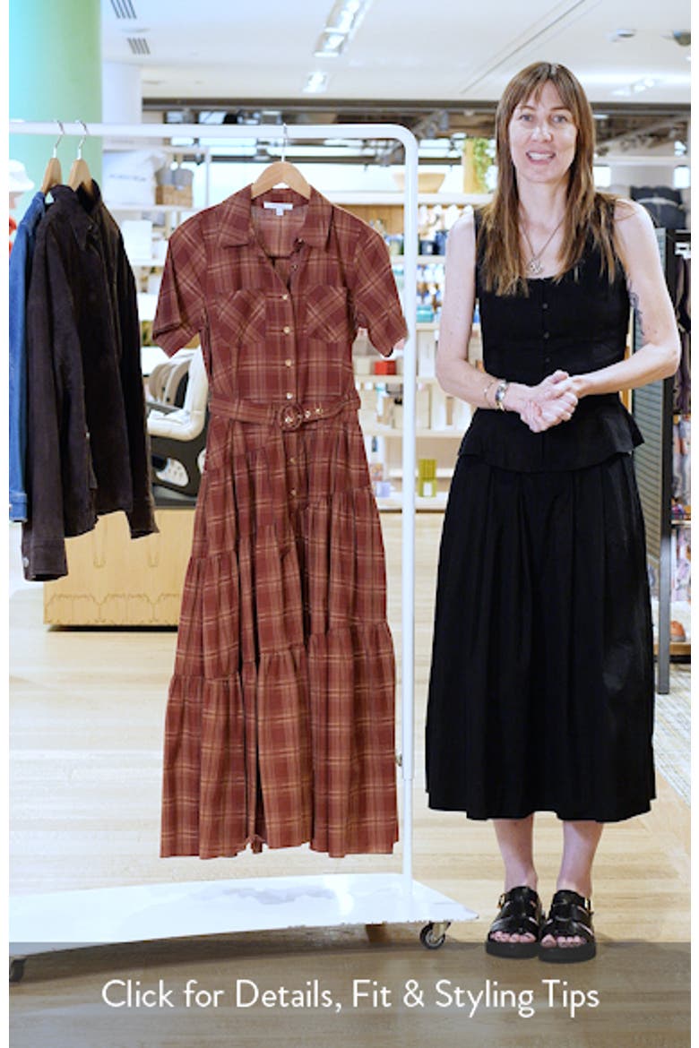 Plaid Belted Maxi Dress video