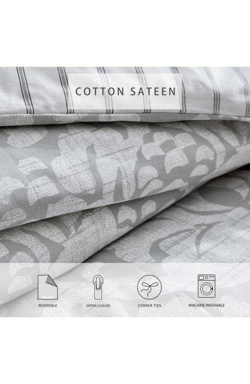 Stone Cottage Camden Cotton Sateen Comforter & Sham Set In Gray