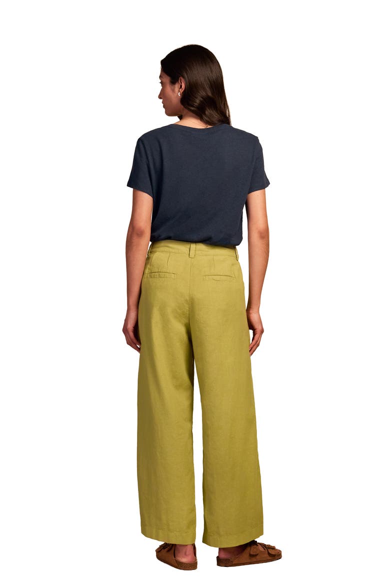 Pleat Front Crop Pants, Alternate, color, Bright Khaki
