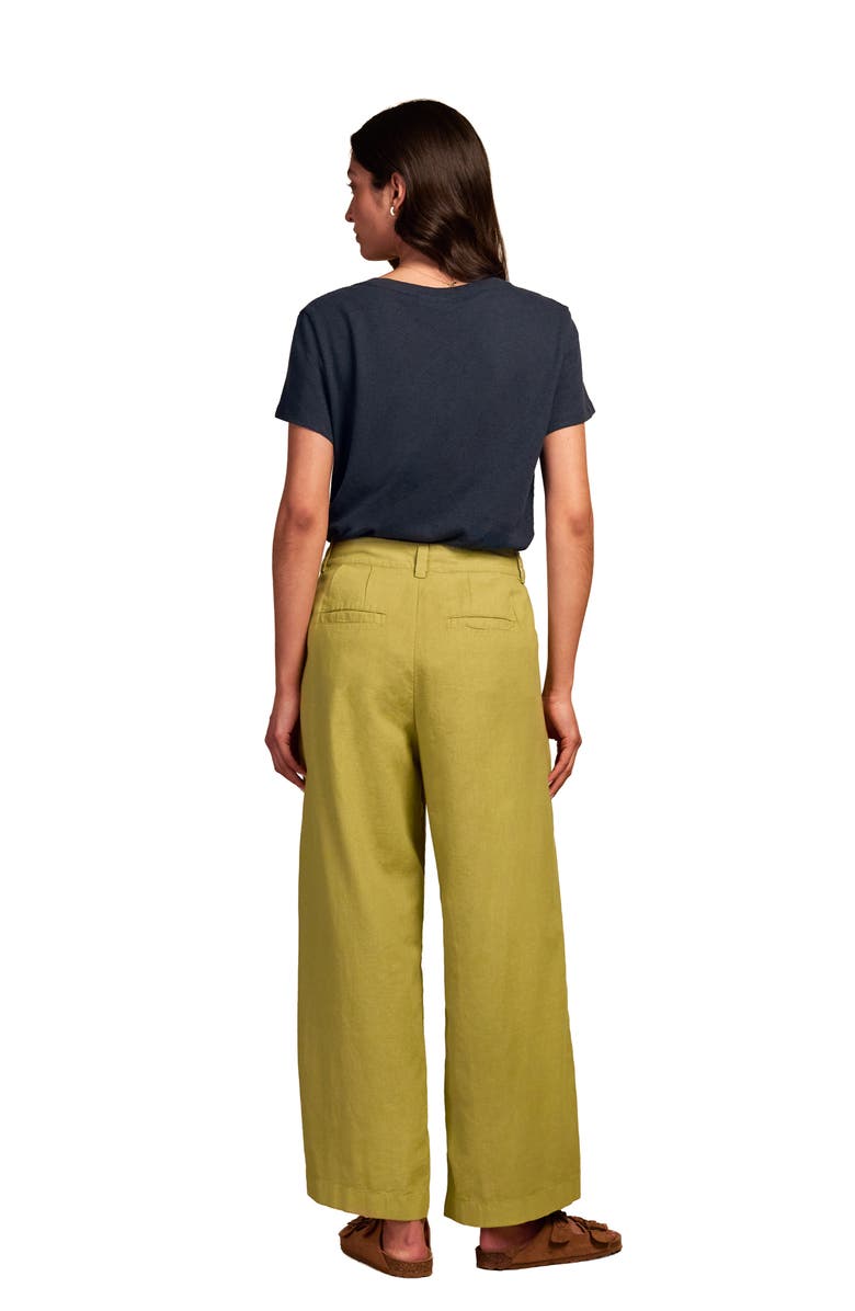 Celtic & Co. Pleat Front Crop Pants, Alternate, color, Bright Khaki