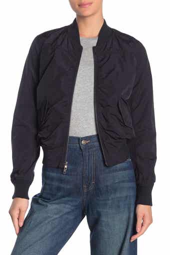 Vince Shrunken Crop Bomber Jacket