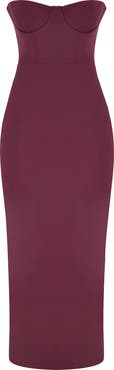 HOUSE OF CB Lucia Strapless Corset Maxi Dress