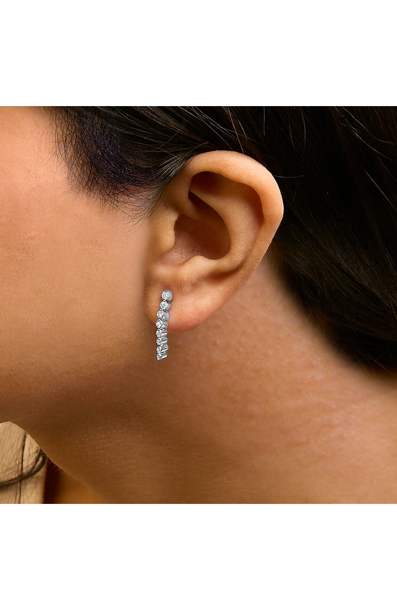 Haus of Brilliance .925 Sterling Silver 1/4 Cttw Diamond Graduated Dangle Earrings, Alternate, color, White