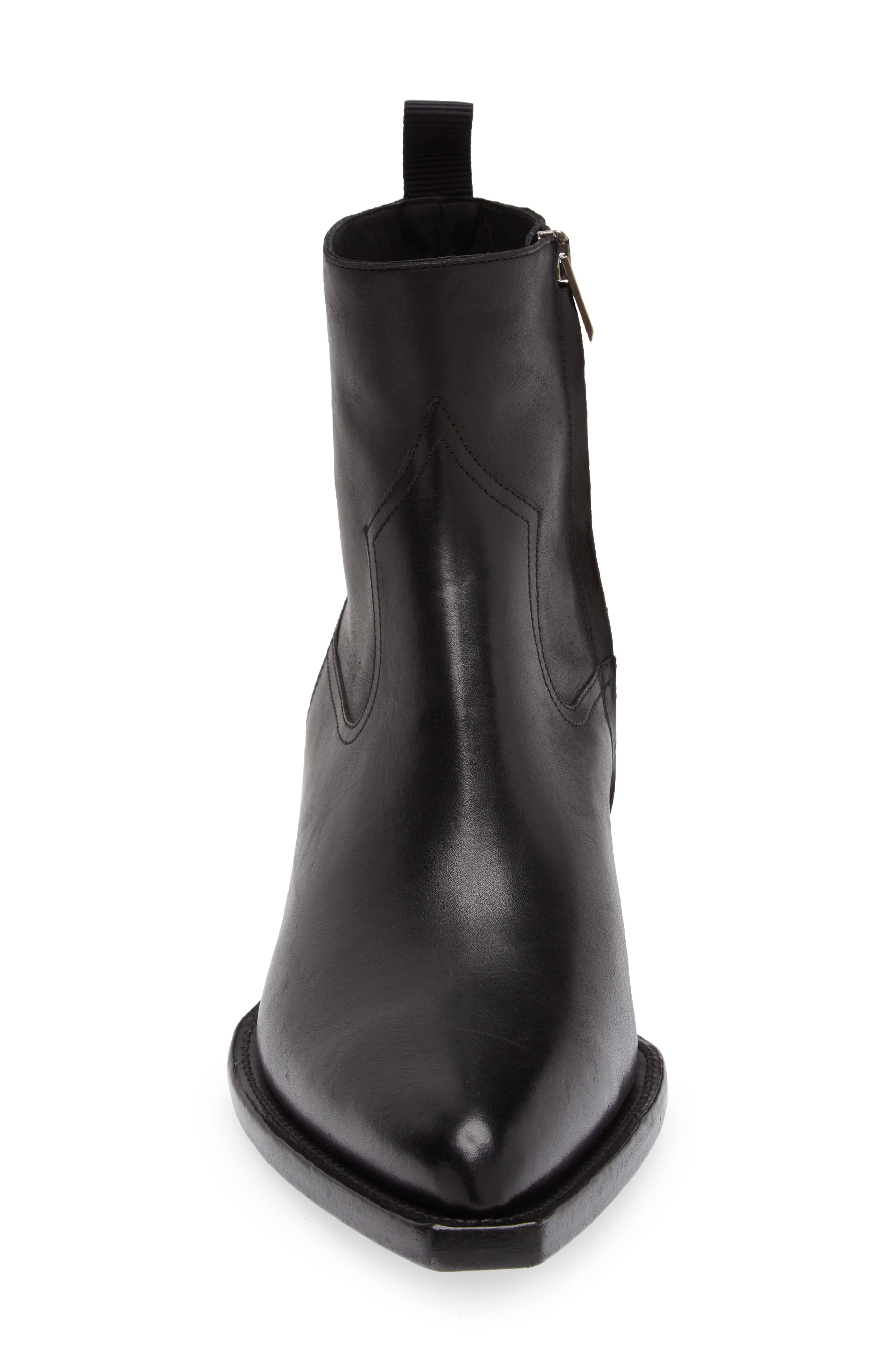 Golden Goose Debbie Pointed Toe Western Boot, Alternate, color, Black