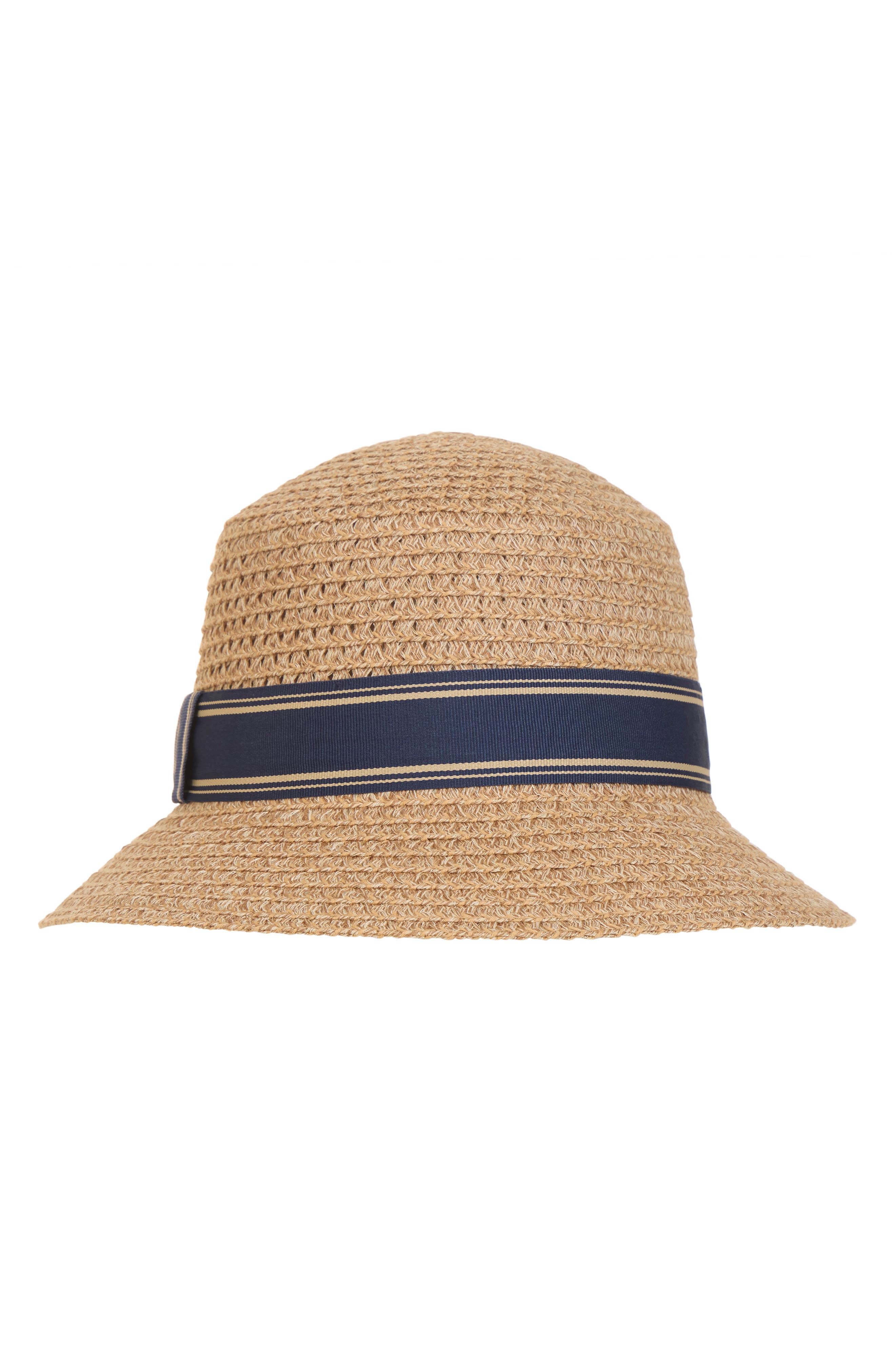 Vince Straw Open Weave Cloche