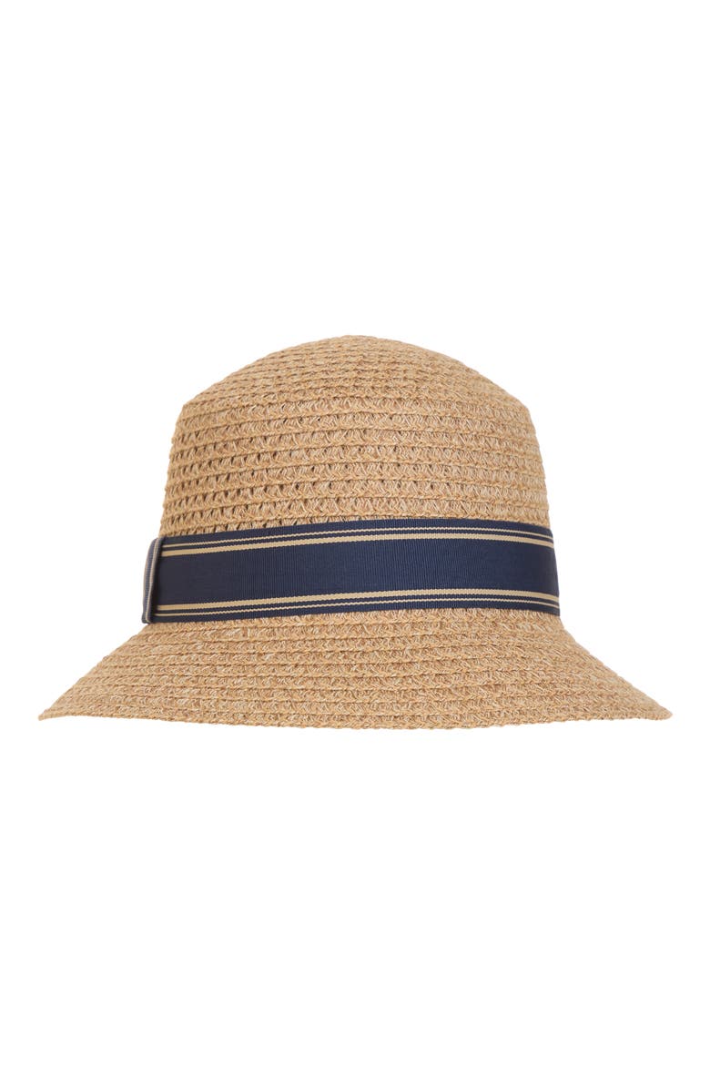 Straw Open Weave Cloche, Main, color, NATURAL