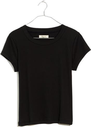 メイドウェル Madewell Supima Rib Tee レディース シャツ トップス True Black Madewell Supima® Cotton Rib T-Shirt | Nordstrom
