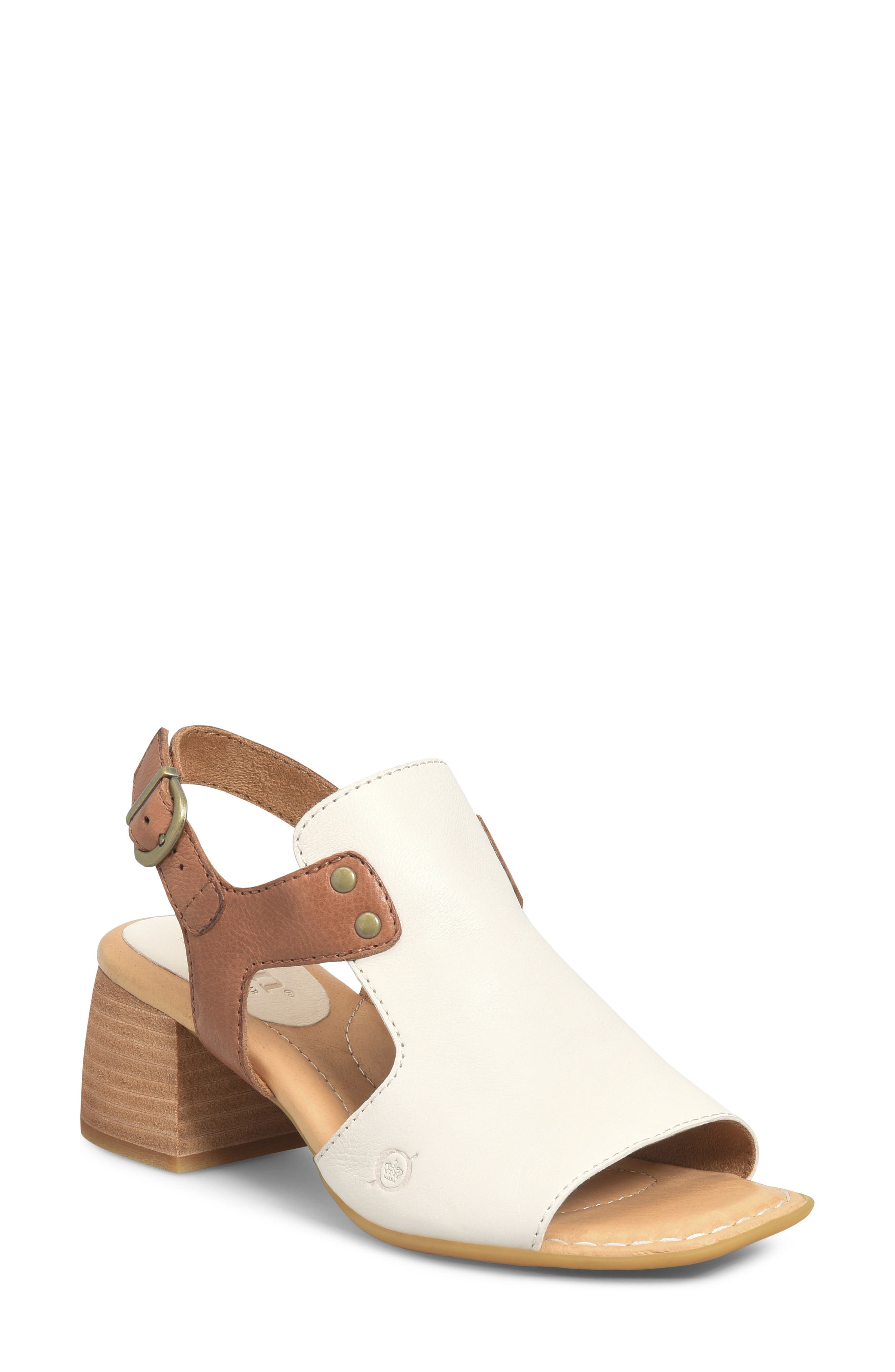 Børn Sylvie Slingback Sandal, Main, color, White Combo