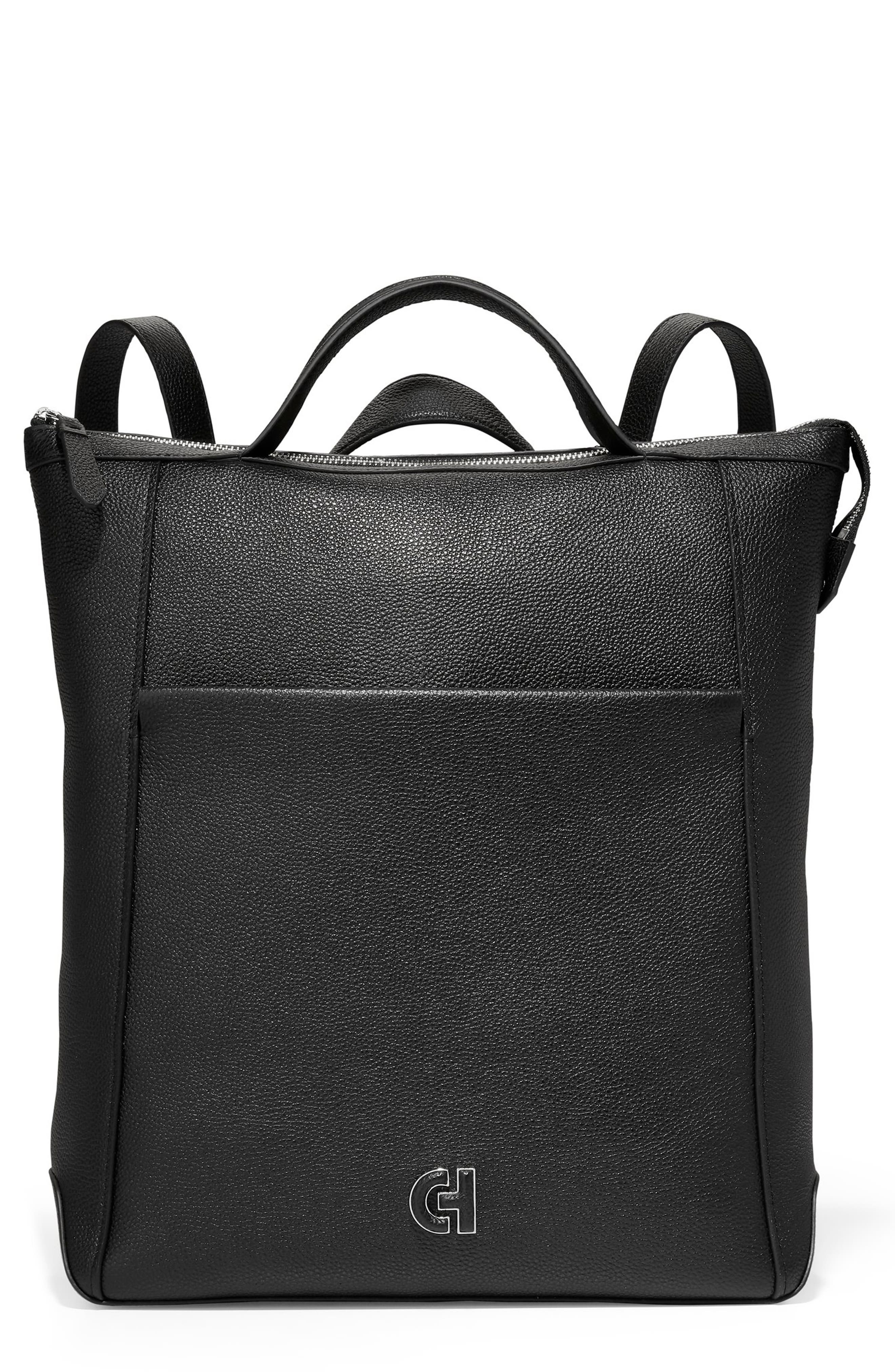 Cole Haan Grand Ambition Leather Convertible Luxe Backpack, Main, color, 