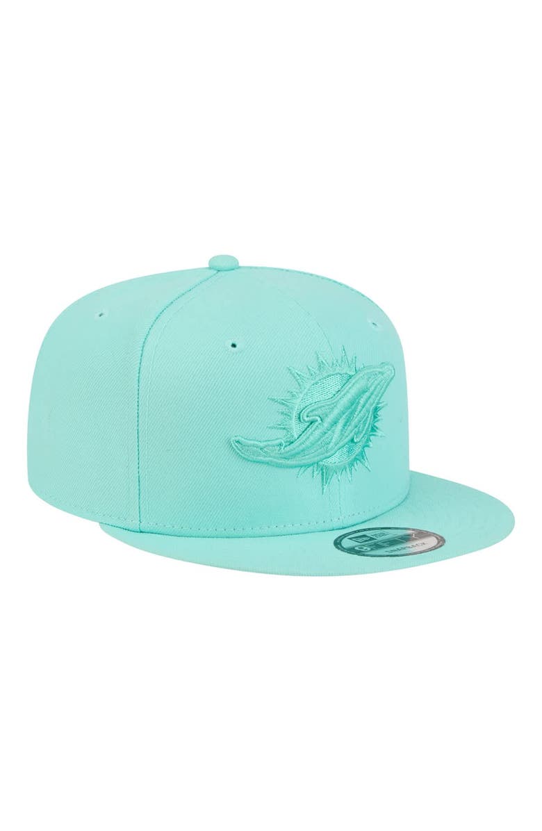 New Era Men's New Era Turquoise Miami Dolphins Colorpack 9FIFTY Snapback Hat, Alternate, color, Turquoise