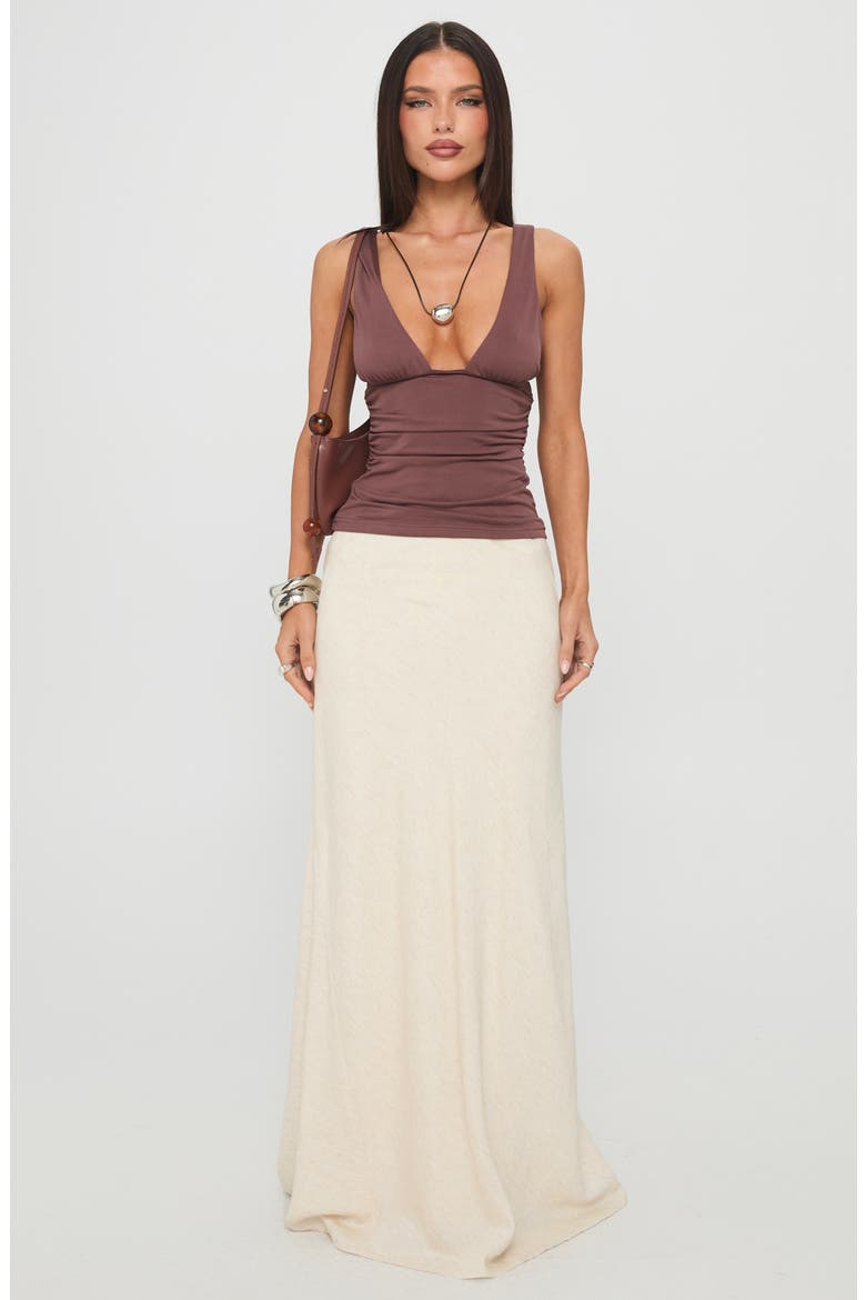 Sublime Ruched Tank, Alternate, color, BROWN