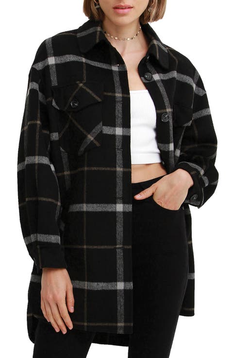 Rivers Edge Oversize Plaid Wool Blend Shacket