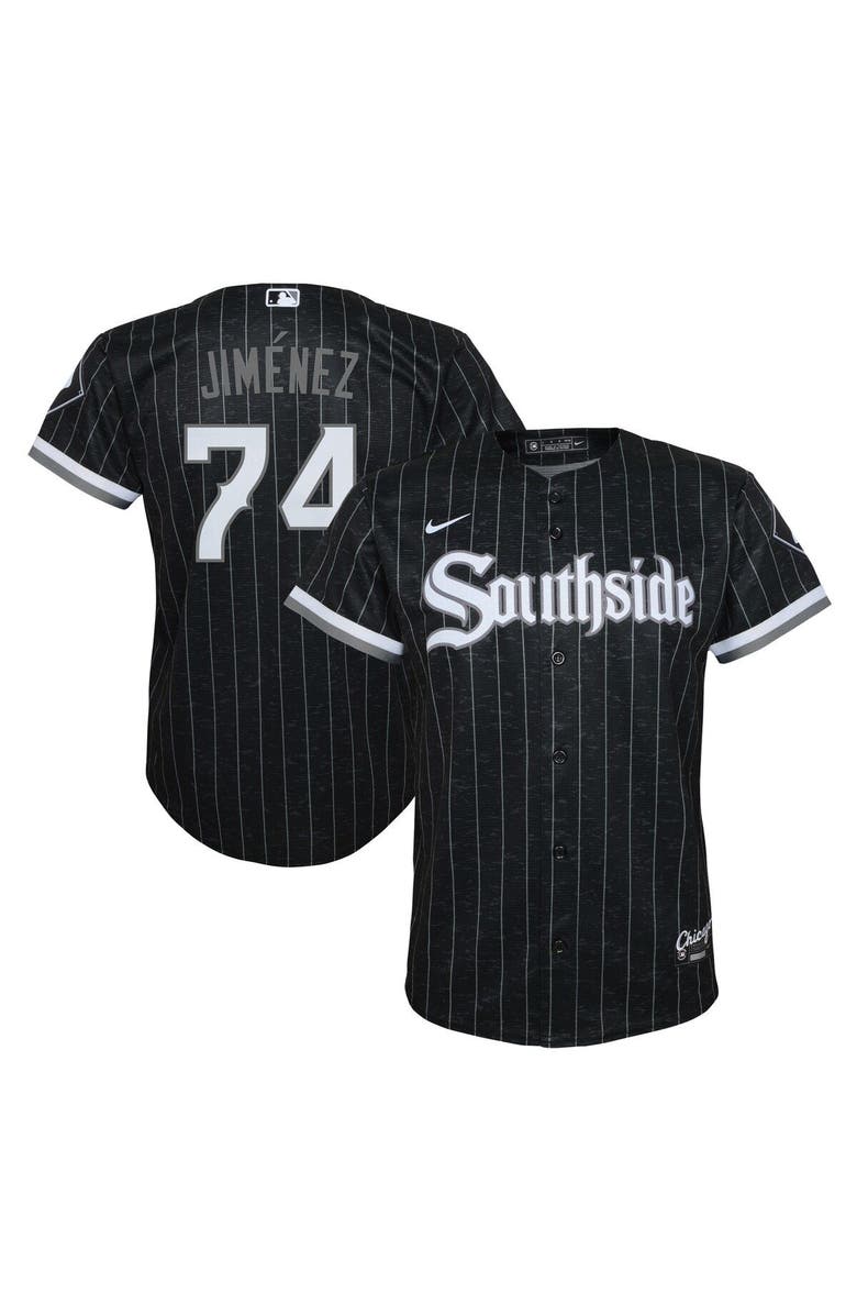 Nike Youth Nike Eloy Jimenez Black Chicago White Sox City Connect Replica Player Jersey, Main, color,