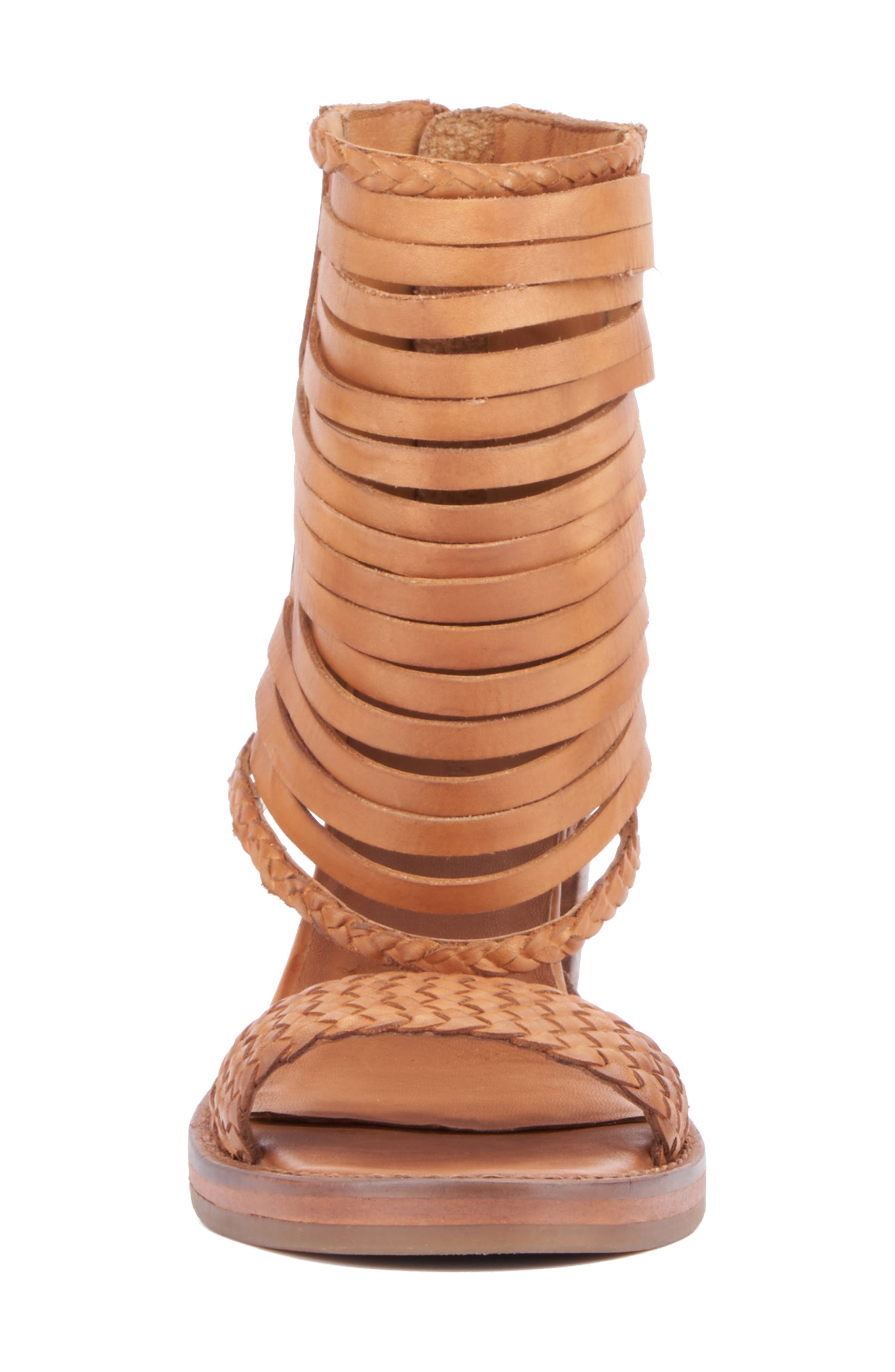 VINTAGE FOUNDRY Leila Fringe Sandal, Alternate, color, Tan