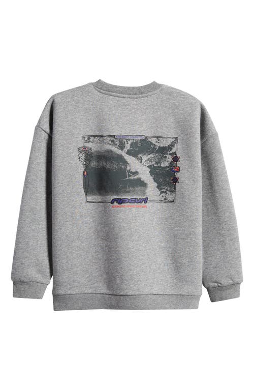 Rip Curl Kids' Evolution Crewneck Sweatshirt In Grey Marle