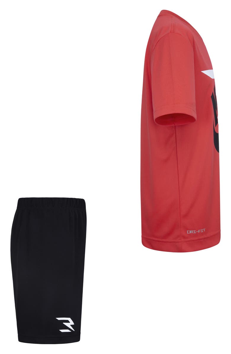 3 Brand Kids' Mash Up T-Shirt & Shorts, Alternate, color, Black