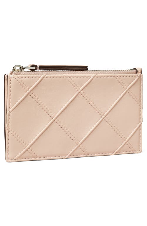 Tory Burch Fleming Quilted Zip Leather Card Case