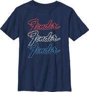 FENDER Boy's Fender Red White Blue Logo Graphic T-Shirt