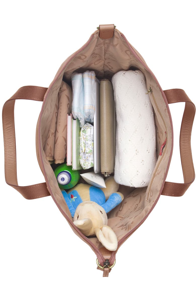 Storksak NOA Leather Diaper Bag, Alternate, color,