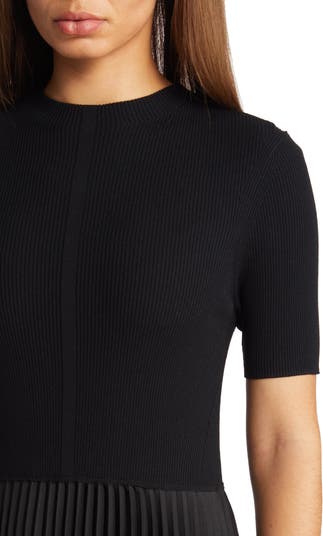 Fadrid Ribbed Pleated A-Line Dress
