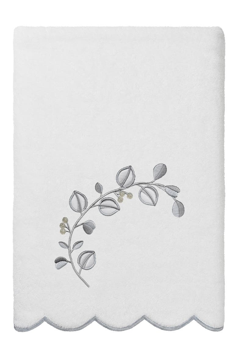 6-Piece Wild Branch Turkish Cotton Bath Towel Set, Alternate, color, WHITE/ GRAY